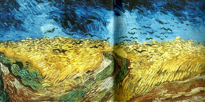 Vincent Van Gogh vetefalt med krakor oil painting picture